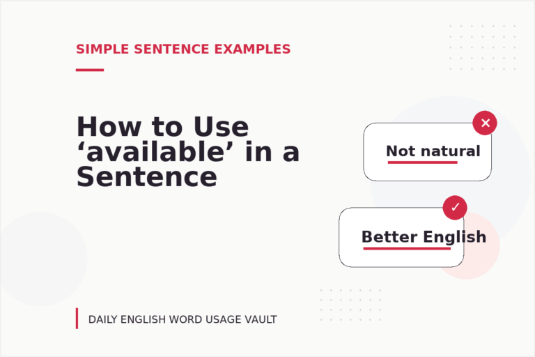 How to Use ‘available’ in a Sentence