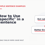 How to Use ‘specific’ in a Sentence