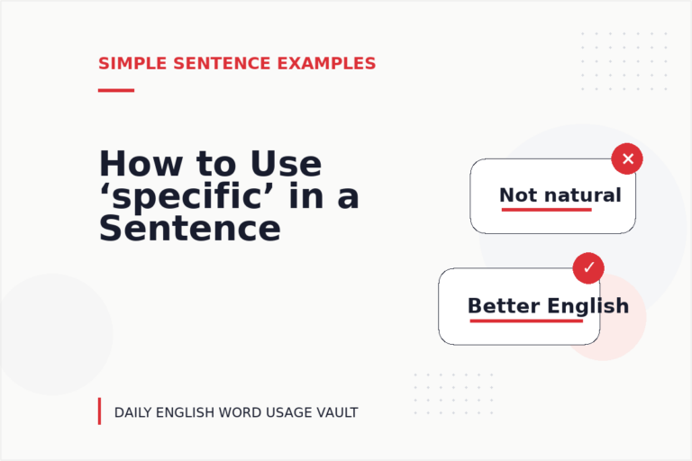 How to Use ‘specific’ in a Sentence