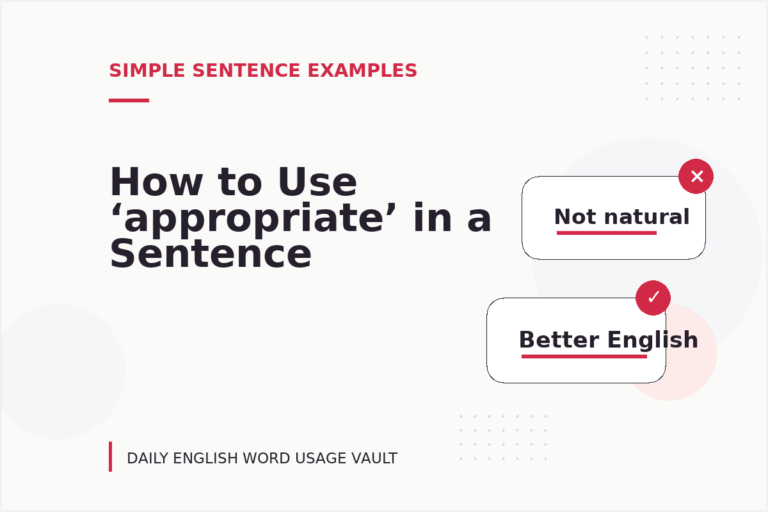 How to Use ‘appropriate’ in a Sentence