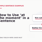 How to Use ‘at the moment’ in a Sentence