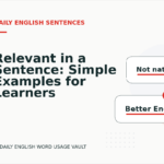 Relevant in a Sentence: Simple Examples for Learners