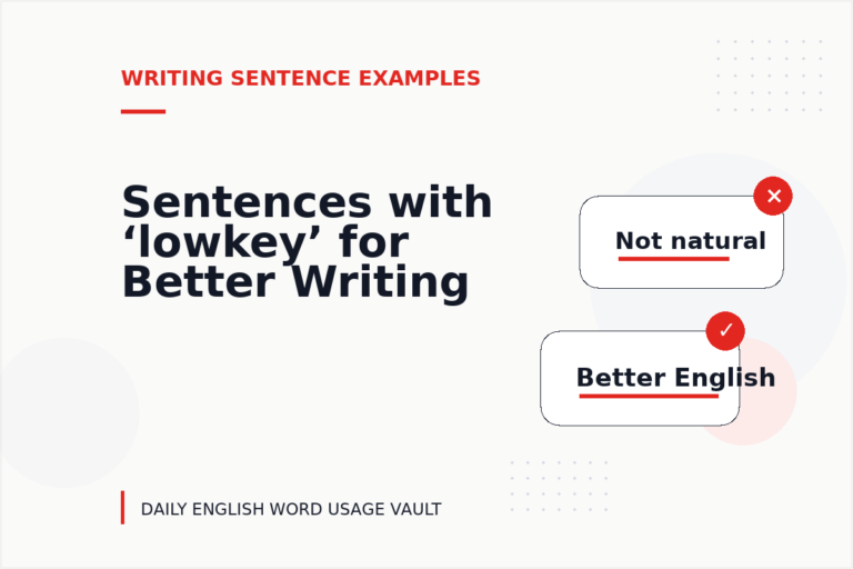 Sentences with ‘lowkey’ for Better Writing Sentences with ‘lowkey’ for Better Writing