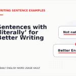 Sentences with ‘literally’ for Better Writing