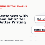Sentences with ‘available’ for Better Writing