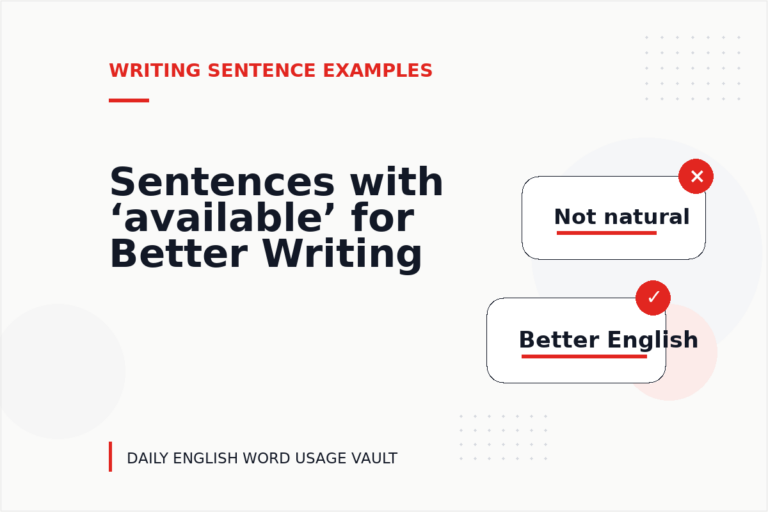 Sentences with ‘available’ for Better Writing Sentences with ‘available’ for Better Writing