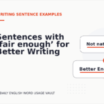 Sentences with ‘fair enough’ for Better Writing